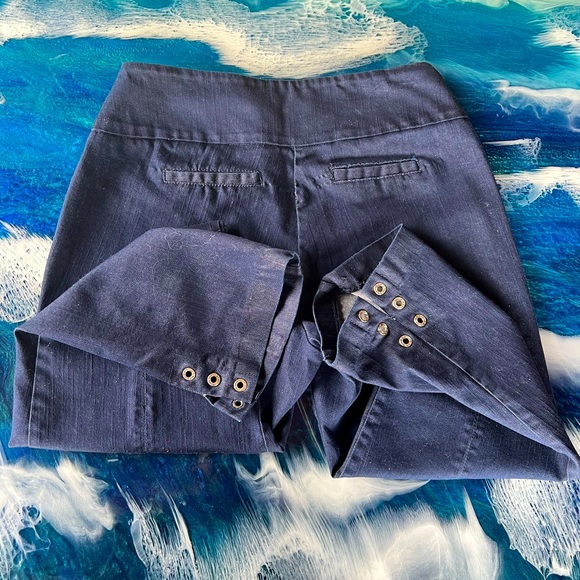 NWOT Lulu B Capri Denim Stretch Legging with Crystal Rivets Sz 4 - Picture 13 of 15